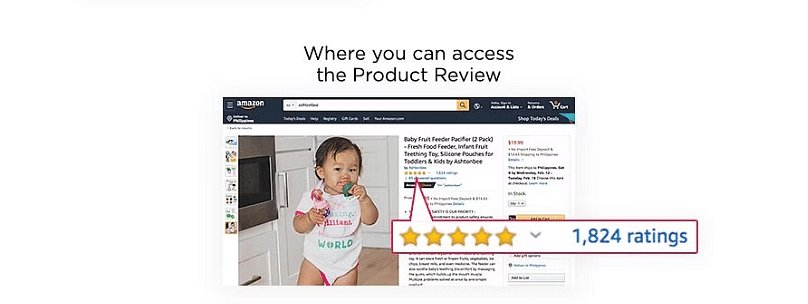 a screenshot of Amazon seller product review
