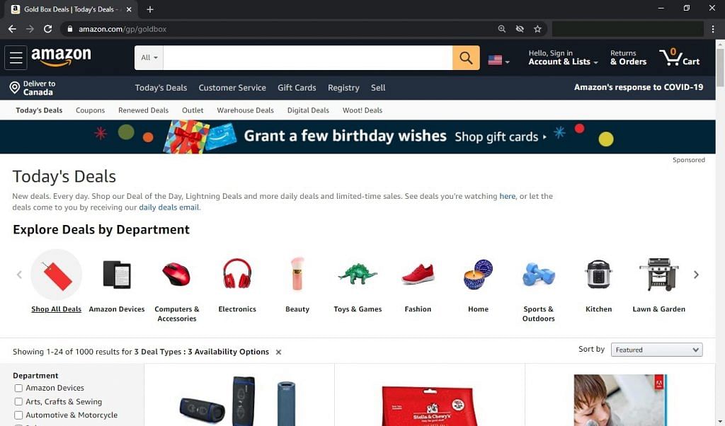 Amazon Gold Box Lightning Deals