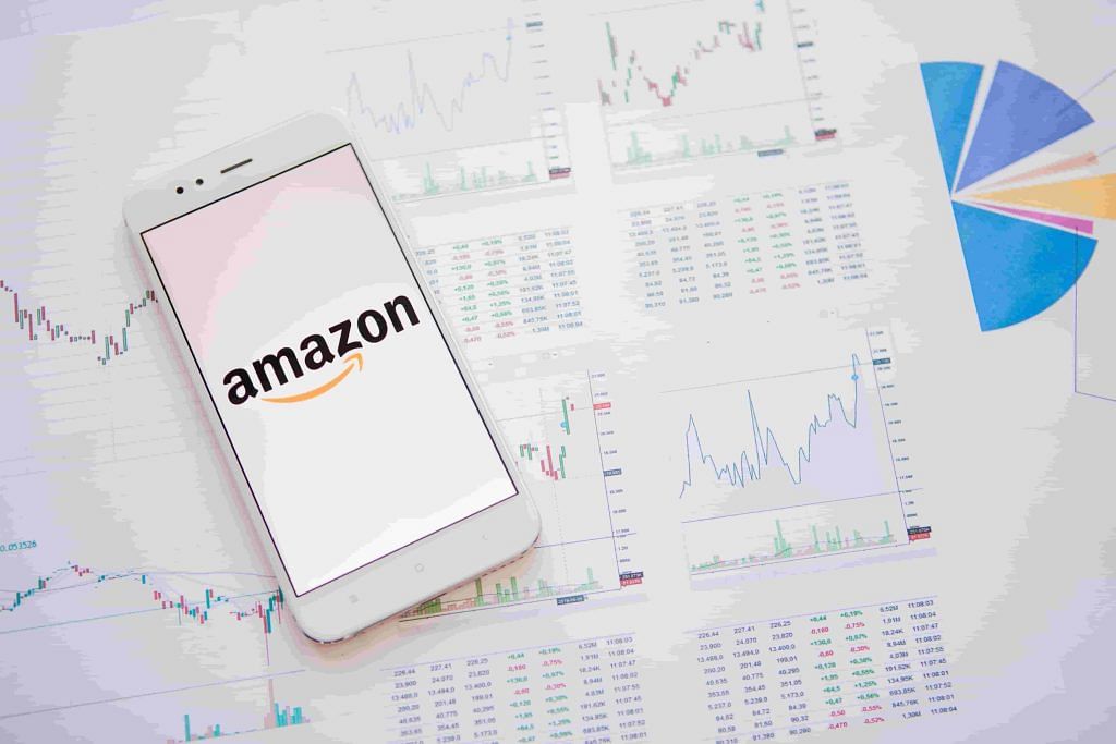 Amazon on mobile with an analysis sheet background