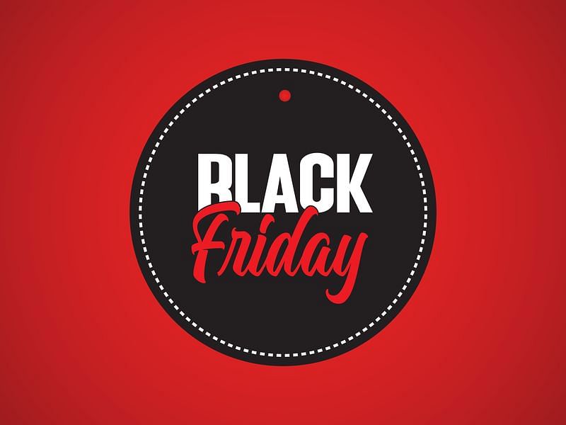fba consulting - words Black Friday placed on a black circle tag