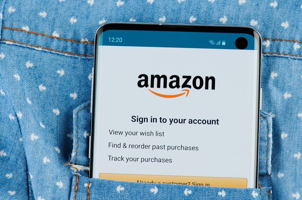 amazon account log in page on mobile